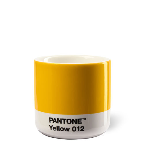 Pantone Porzellan-Thermobecher Macchiato YELLOW 012, 100 ml