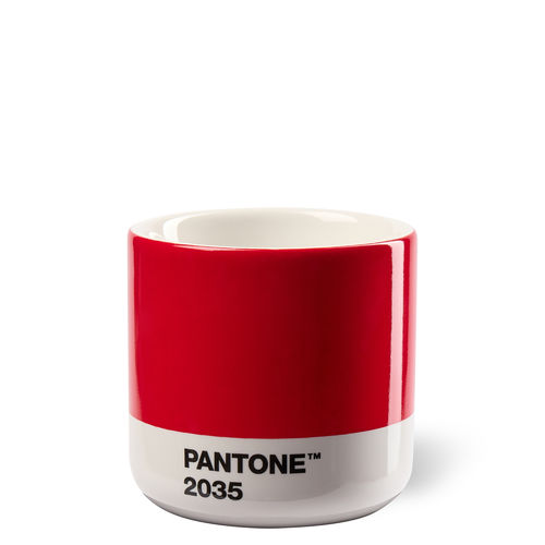 Pantone Porzellan-Thermobecher Macchiato RED 2035 C, 100 ml